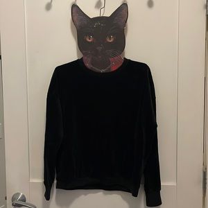 VINCE - Velour Crew Neck Pullover